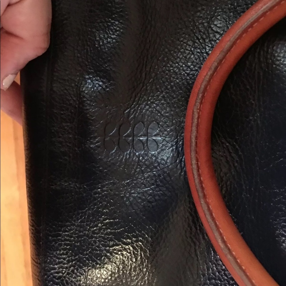 Orla Kiely Navy and Tan Crossbody Bag - Picture 7 of 15